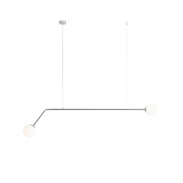 Aldex Lampa wisząca PURE 1064H4, chrom/biały, 2x40W E14