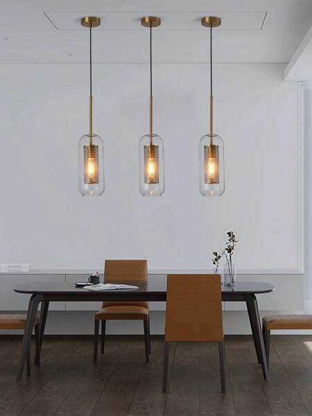 Lampa Wisząca Złota Szklana Zwis Abruzzo Nobbile E27