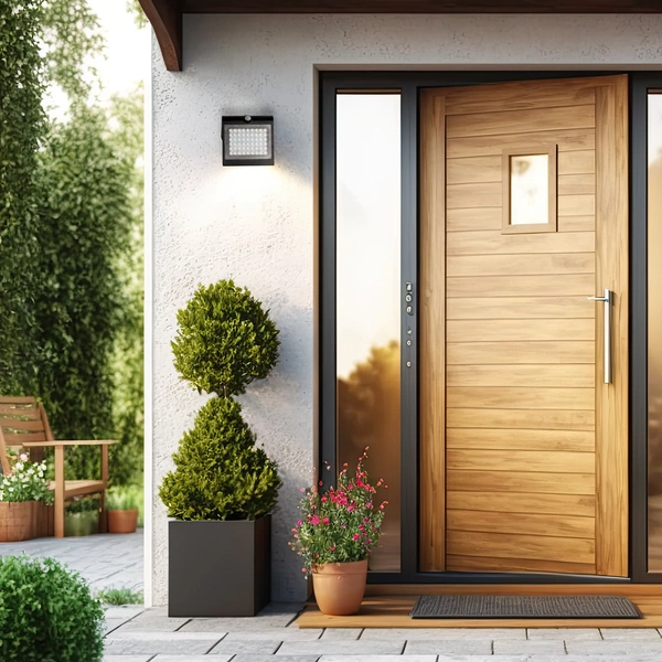 Lampa solarna BUTTERFLY czarna 3,2W barwa neutralna 4000K z czujnikiem ruchu i zmierzchu EKO3874