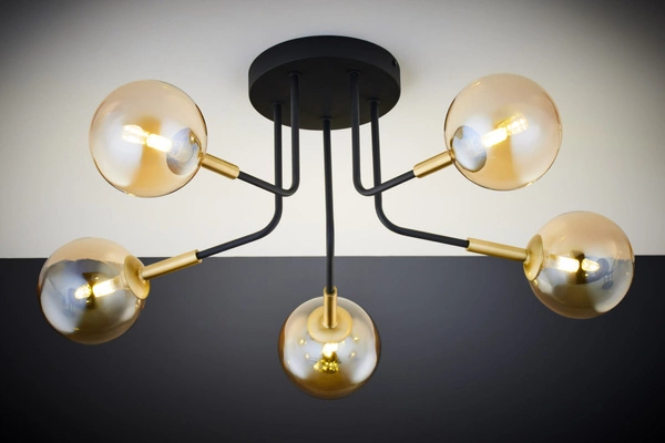 Nowoczesna Lampa sufitowa BURANO wys. 31cm 5xG9 14W IP20 | Złoty