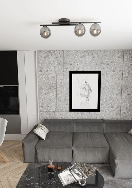 Lampa wisząca Emibig KAIRO 3 BL GRAFIT 1447/3