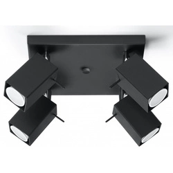Designerska Plafon lampa MERIDA 4 SL.0102 Czarna 4xGU10