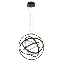 Lampa wisząca Tryton śr. 60cm 56W LED barwa ciepła 3000K | czarny