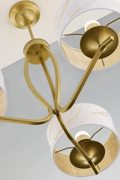 Klasyczny Żyrandol KASZMIR wys. 58cm 3xE27 15W IP20 | złoty połysk