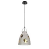 Lampa wisząca PACH 31-43269 szara ze złotymi dekorami 1x60W E27