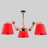 Nowoczesna Lampa sufitowa JOGA III drewnoczerwo śr. 50cm