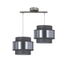 Lampa wisząca HARE, 32-18489, chrom/szary/srebrny, 2x60W E27