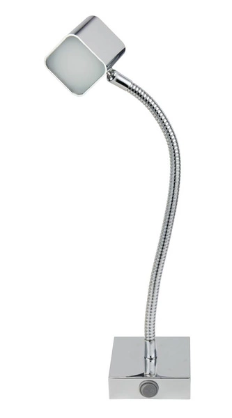 Nowoczesny kinkiet na wysięgniku FORMA 1x4W LED, chrom/biały, barwa ciepła 3000K, 21-62031
