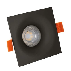 Oczko sufitowe aluminium FIALE V GU10 250V KWADRAT | Czarna