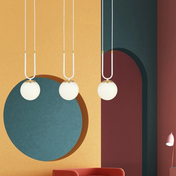 Lampa wisząca Emibig GLAM 3 Biały/OPAL 1115/3