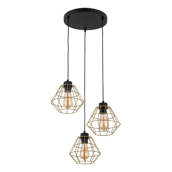 DIAMOND GOLD LAMPA WISZĄCA 3 PŁ 4451