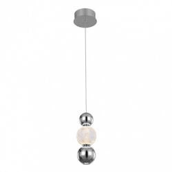 Lampa wisząca Oter śr. 14cm 7W 2xLED ciepła biel 3000K | chrom