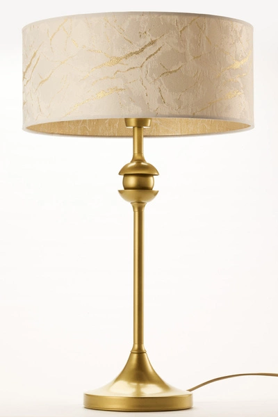 Klasyczna Lampa biurkowa KASZMIR wys. 54cm 1xE27 15W IP20 | złoty połysk