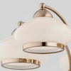 Lampa sufitowa żyrandol klasyczny AMELIA 3 punkty E27 szer. 64cm | ecru złoty