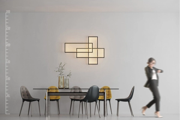 Azzardo QUADRATUS WALL BLACK 2994