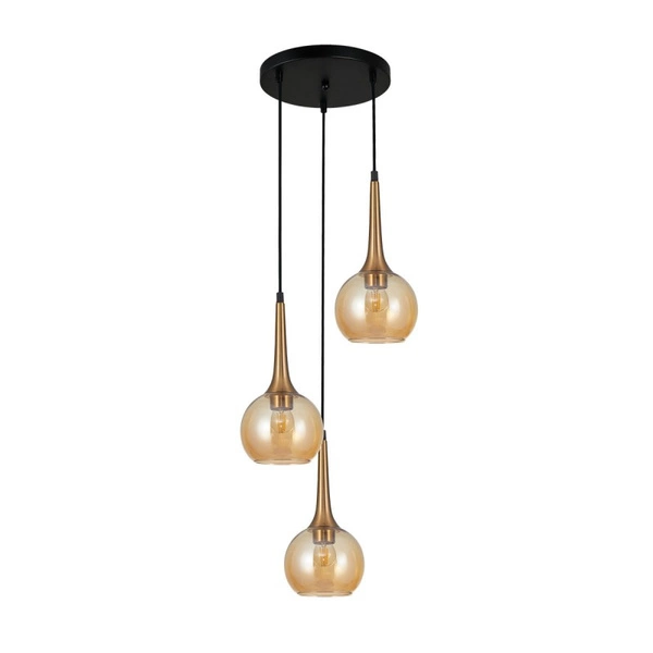 Lampa wisząca Italux Favera PND-42361-3A-BRO-AMB