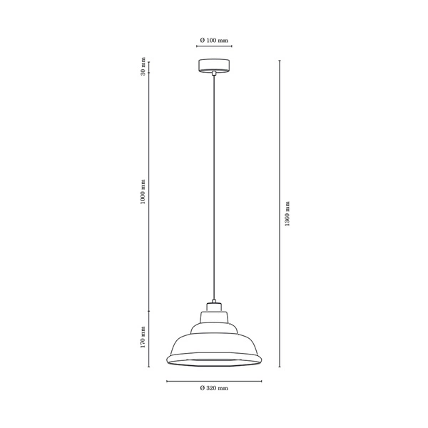 Lampa Wisząca Avino 1xE27 Max.60W Dąb Olejowany/Przezroczysty Kabel PCV/Szkło Białe 9874074