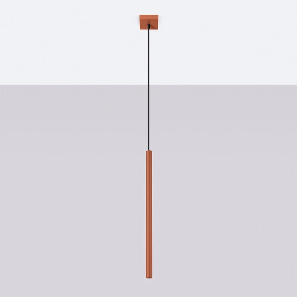 Lampa wisząca PASTELO 1 ochra czerwona