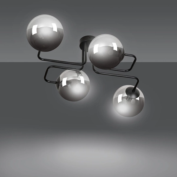 Lampa sufitowa Emibig BRENDI 4 BL GRAFIT 832/4