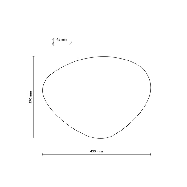 Kinkiet STONE BLACK 3XG9 szer.49cm | Czarny 10632