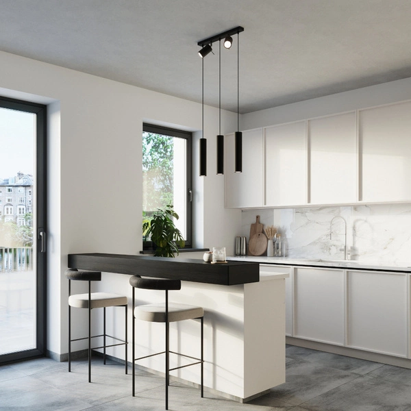 Lampa wisząca RING 3, SL.1099, czarna, 5x40W GU10