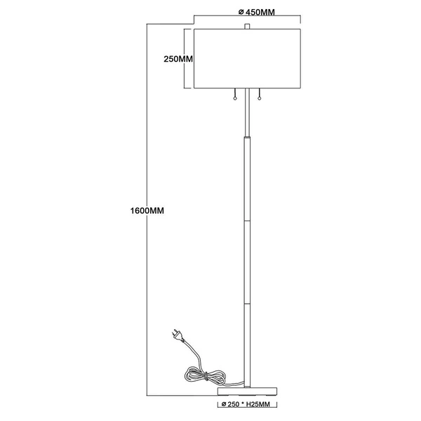 Lampa stojąca Fogo 2xE27 biała LP-0304/2F WH