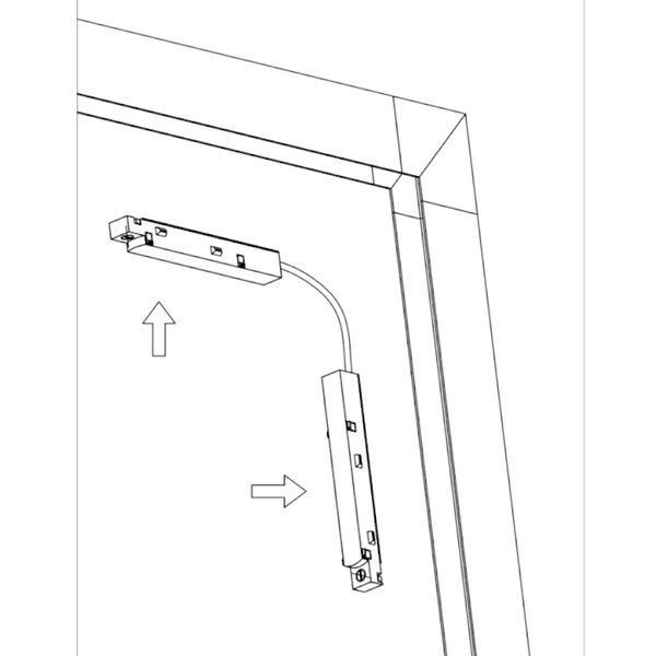 Łącznik LV elastyczny łamany MultiLINE 34cm 897843 | biały