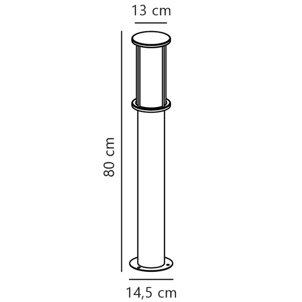 Oświetlenie ogrodowe LINTON E27 15W Stal | Ocynkowany