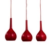 Lampa wisząca kropla listwa VETRO czerwona szer. 63cm