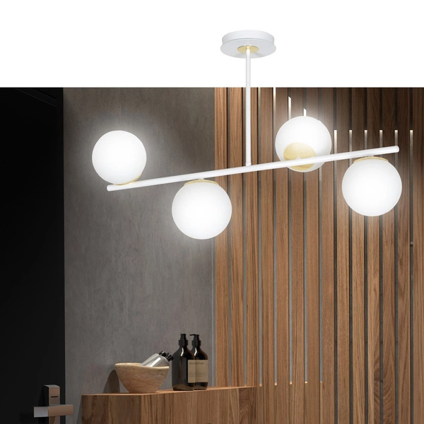 Lampa sufitowa Emibig FLOKI 4 Biały-GOLD 1023/4