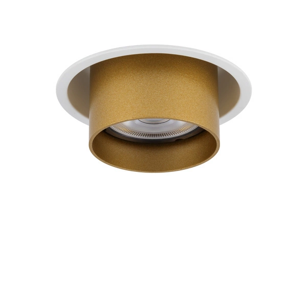 Regulowana lampa podtynkowa MONO SLIDE śr. 8,3cm GU10 | złoty/biały 10798