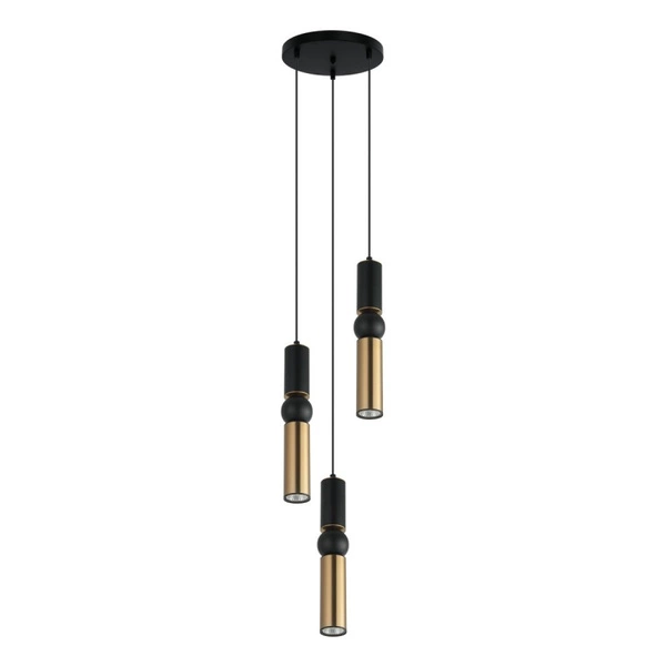 Lampa wisząca ISIDORA śr. 26cm 3xGU10 | brąz antyczny/czarny