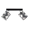 Lampa Sufitowa Espacio 2xE27 Max.25W Czarny Metal/Wielokolorowa Tapeta 56748204