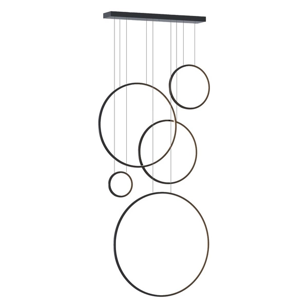 Lampa wisząca Saturno Black 100W LED mezzanine