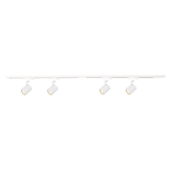 Zestaw szynowy 1-fazowy Volf Track szyna + oprawy 4xGU10 1,5m | Biały