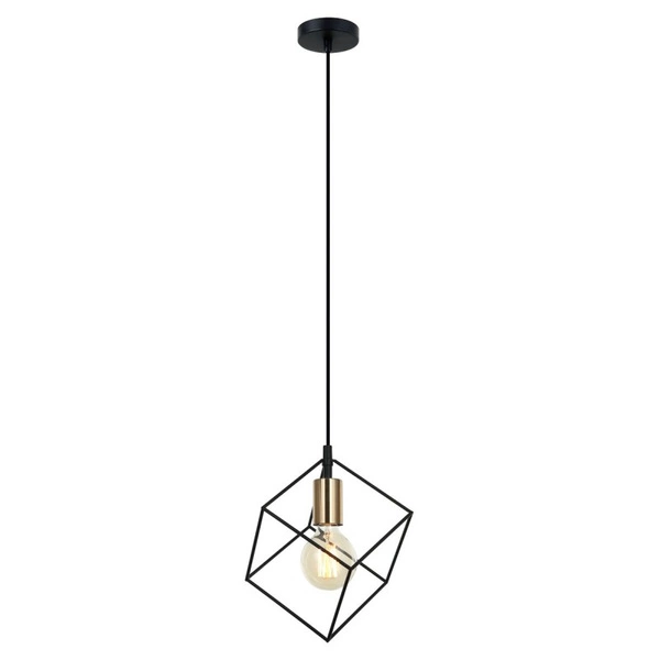 Lampa wisząca Morestel dł. 15cm E27 | czarny/złoty