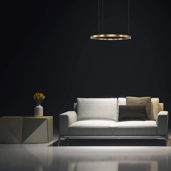 Midway lampa wisząca pierścień mała śr.60 cm 40W | złoty