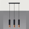 Lampa wisząca LOOPEZ 3L czarny/miedź SL.0948