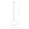 Lampa wisząca zwis kula POLARIS I złoty śr. 25cm 9057