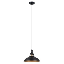 Lampa wisząca Freya śr. 31cm E27 | czarny/złoty