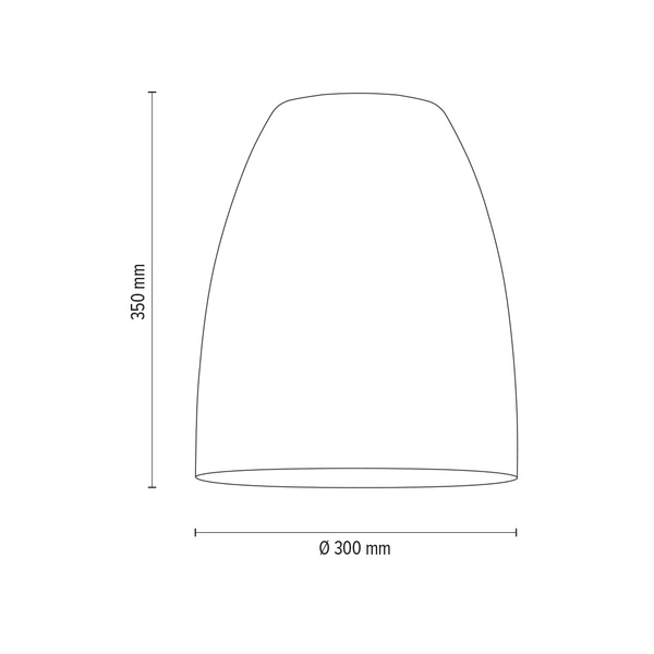 Klosz E27 Szkło Dymione G1553 średnica 30cm