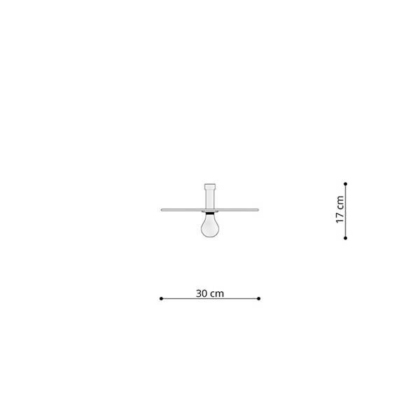 Industrialny kinkiet/plafon SIRKEL 30, czarny, 1x60W E27, TH.141