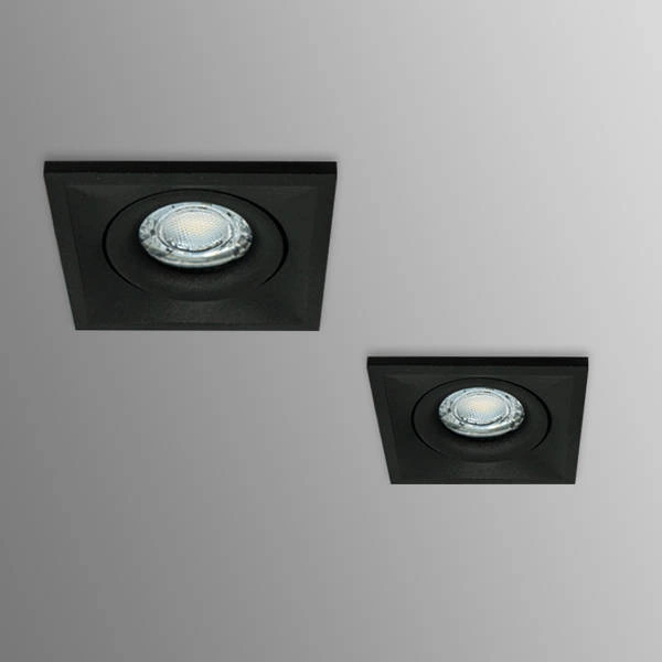 Oprawa wpuszczana oczko sufitowe CROSTI QUBO SQ czarny szer. 8,2cm