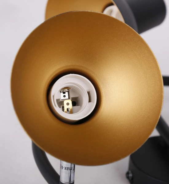 Lampa sufitowa DISO spirala 98-63434 czarny/złoty 3xE27