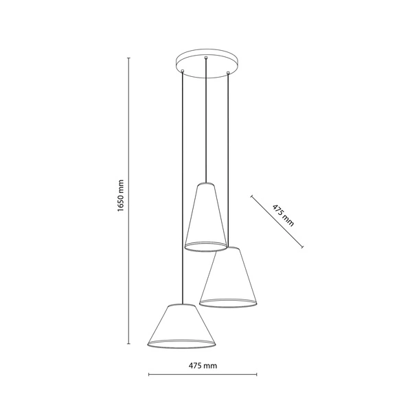 CONEA SABIA LAMPA WISZACA 3XE27
