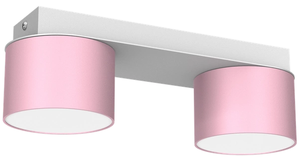 Lampa sufitowa listwa DIXIE PINK 2x GX53 szer. 24cm | różowy