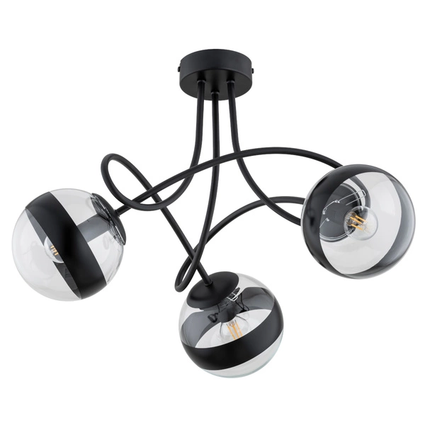 Lampa sufitowa ALFA KARO CZARNA 3xE14 58cm | 62468