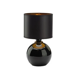 Lampa nocna do sypialni PALLA BLACK/GOLD śr. 20cm E27 | czarny złoty 5068