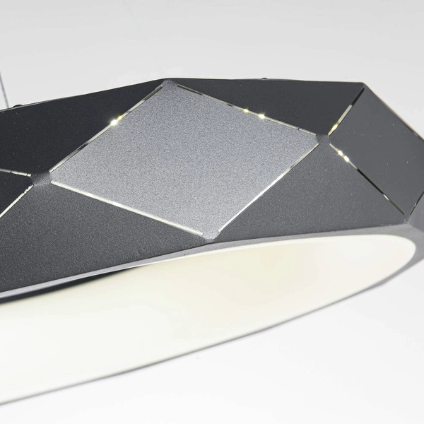 Lampa wisząca REUS LED czarna 60cm