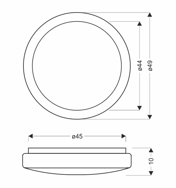 Plafon JASPER, 14-75277, 49 cm, biały/chrom, 36W LED, barwa neutralna 4000K, IP44